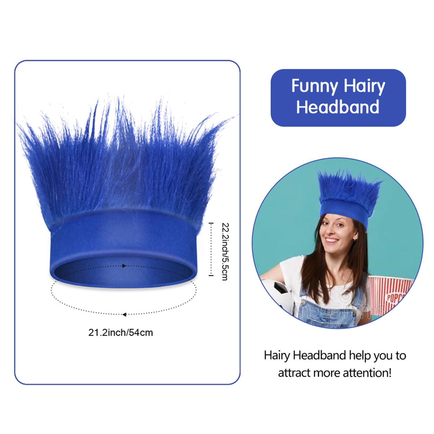 Polyester Crazy Fan Headband Wig 6