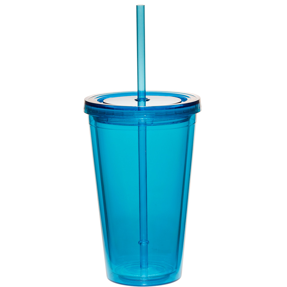 16 oz Double Wall Acrylic Tumbler with Straw 9