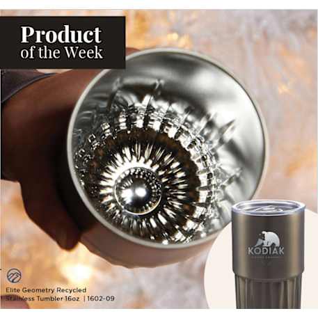 Elite Geometry Recycled Stainless Tumbler 16oz 43