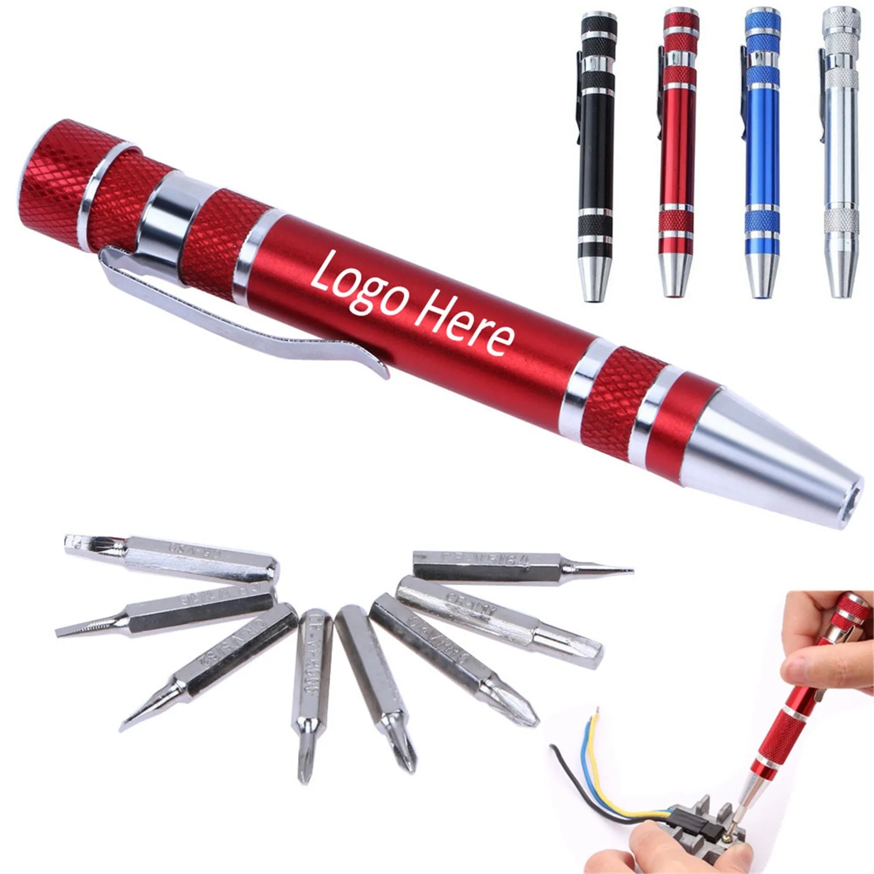 8 in 1 Aluminum Pen-Style Tool Kit 6