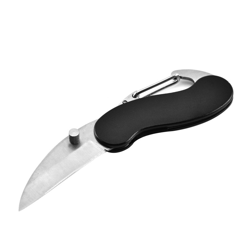 Stainless Steel Folding Pocket Knife and Carabiner 5