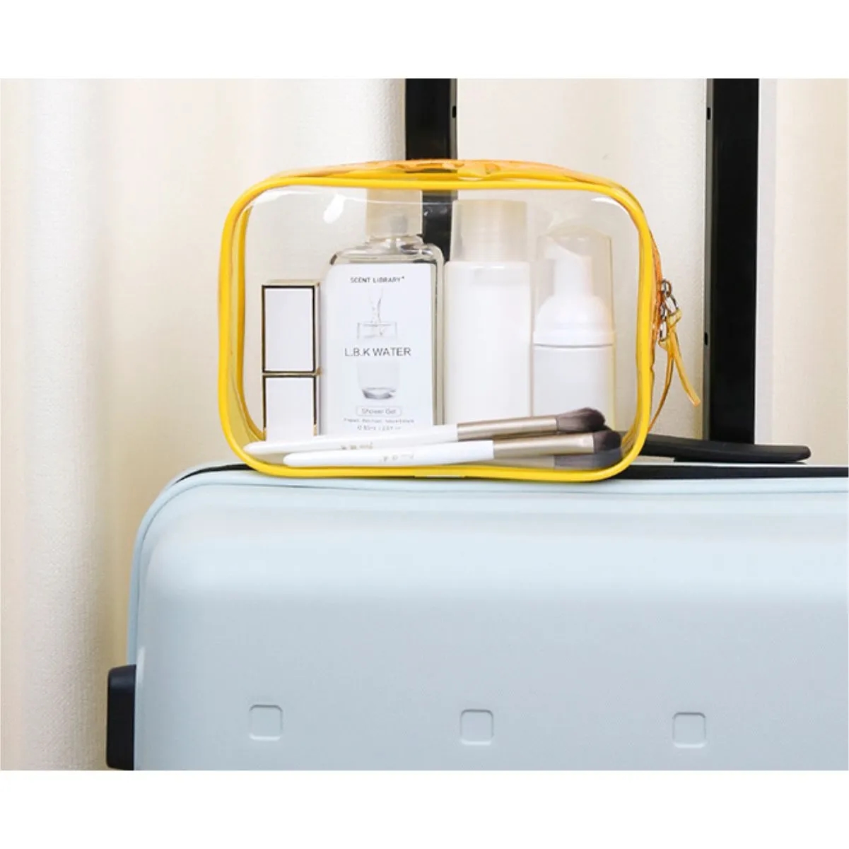 Clear PVC Travel Cosmetic Bag With Zipper And Custom Logo 7