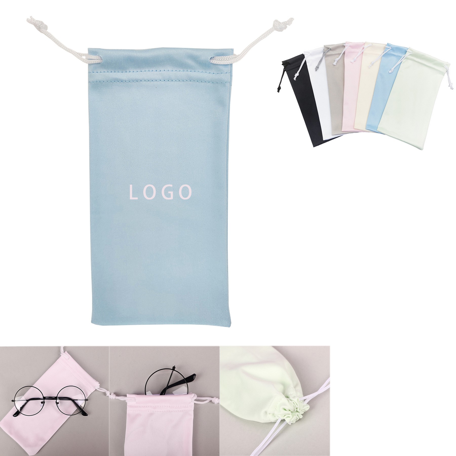 Microfiber Drawstring Pouch Glasses Storage Bag 1