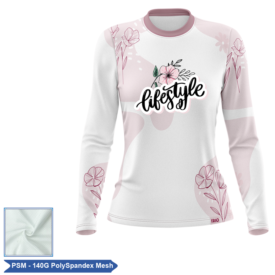 Women's Sublimation 140G Mesh Long Sleeve T-Shirt 4