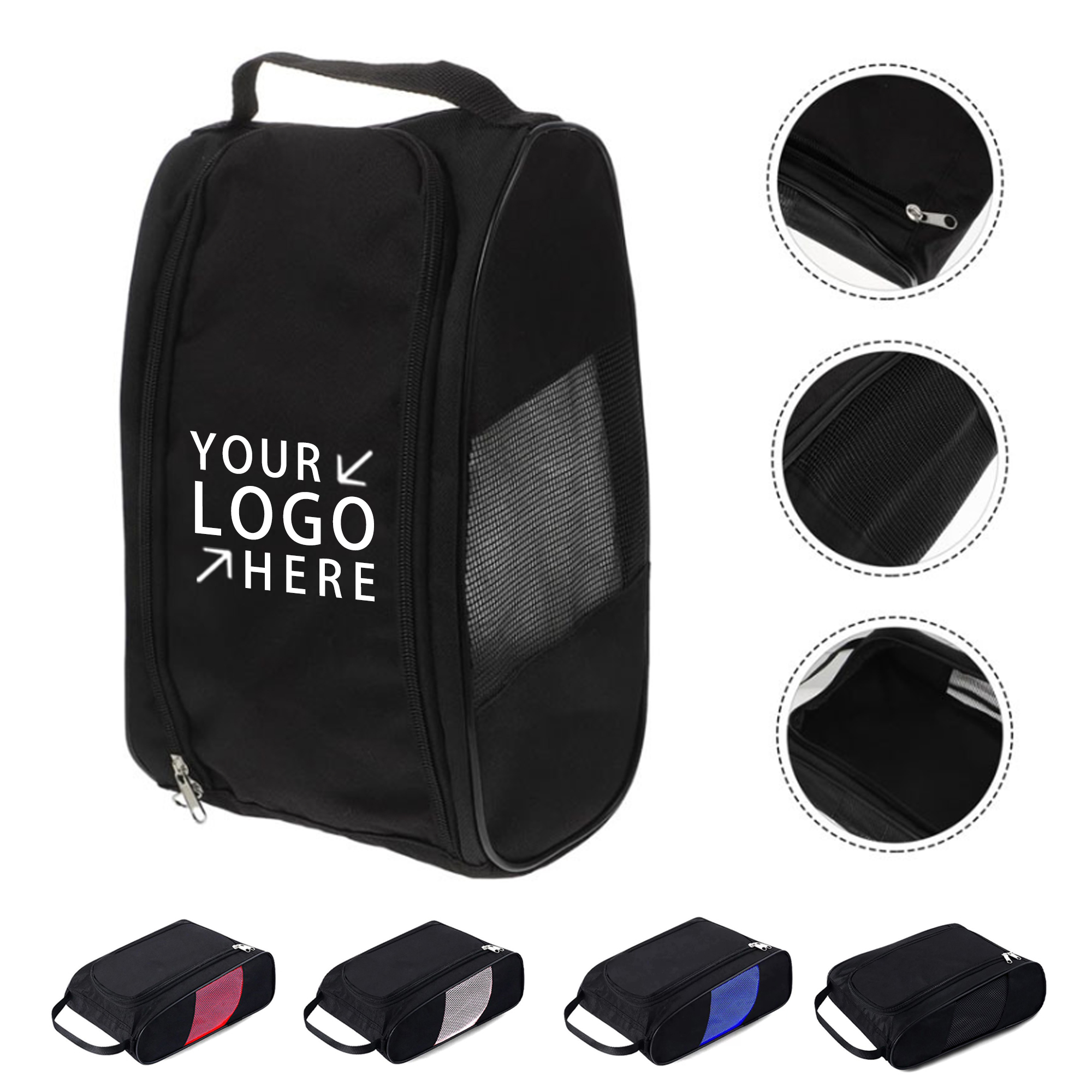 Oxford Zippered Golf Shoe Bag MOQ 50 2