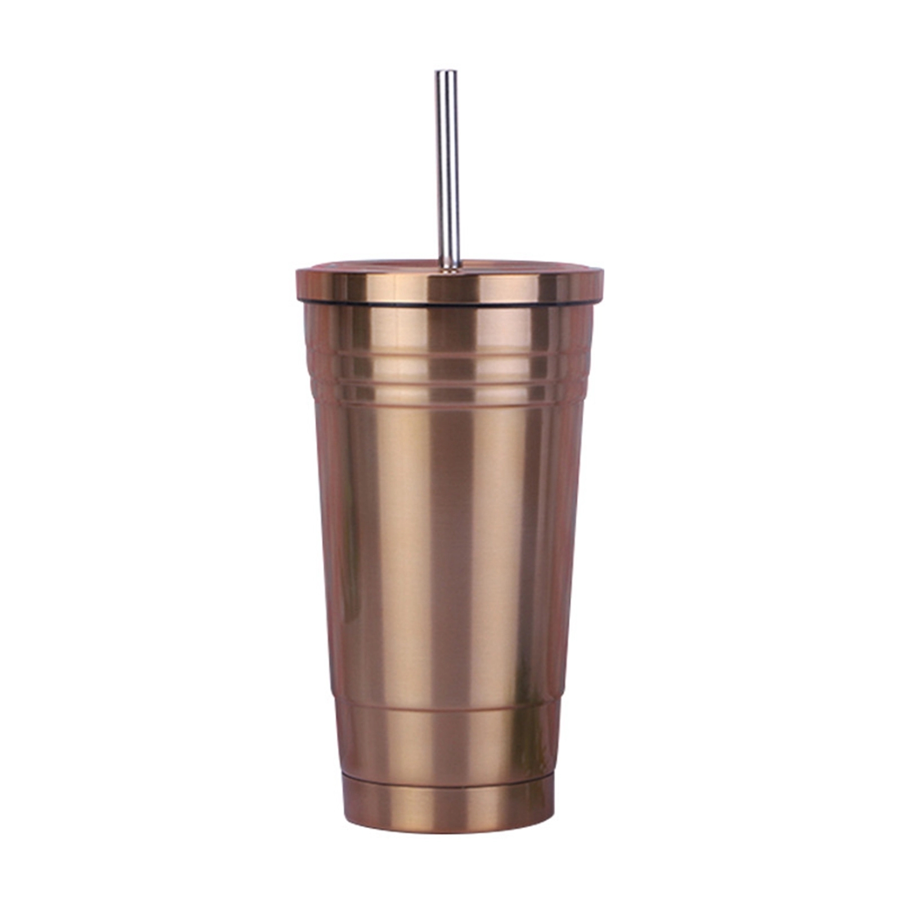 17 oz Stainless Steel Tumbler with Straw 7