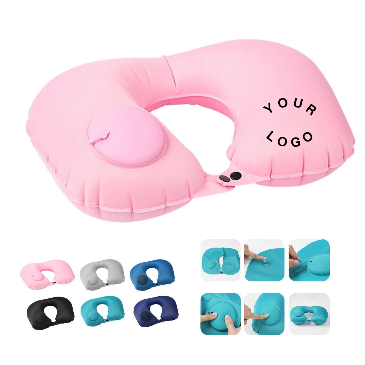 Compact Neck Cushion with Adjustable Strap 4