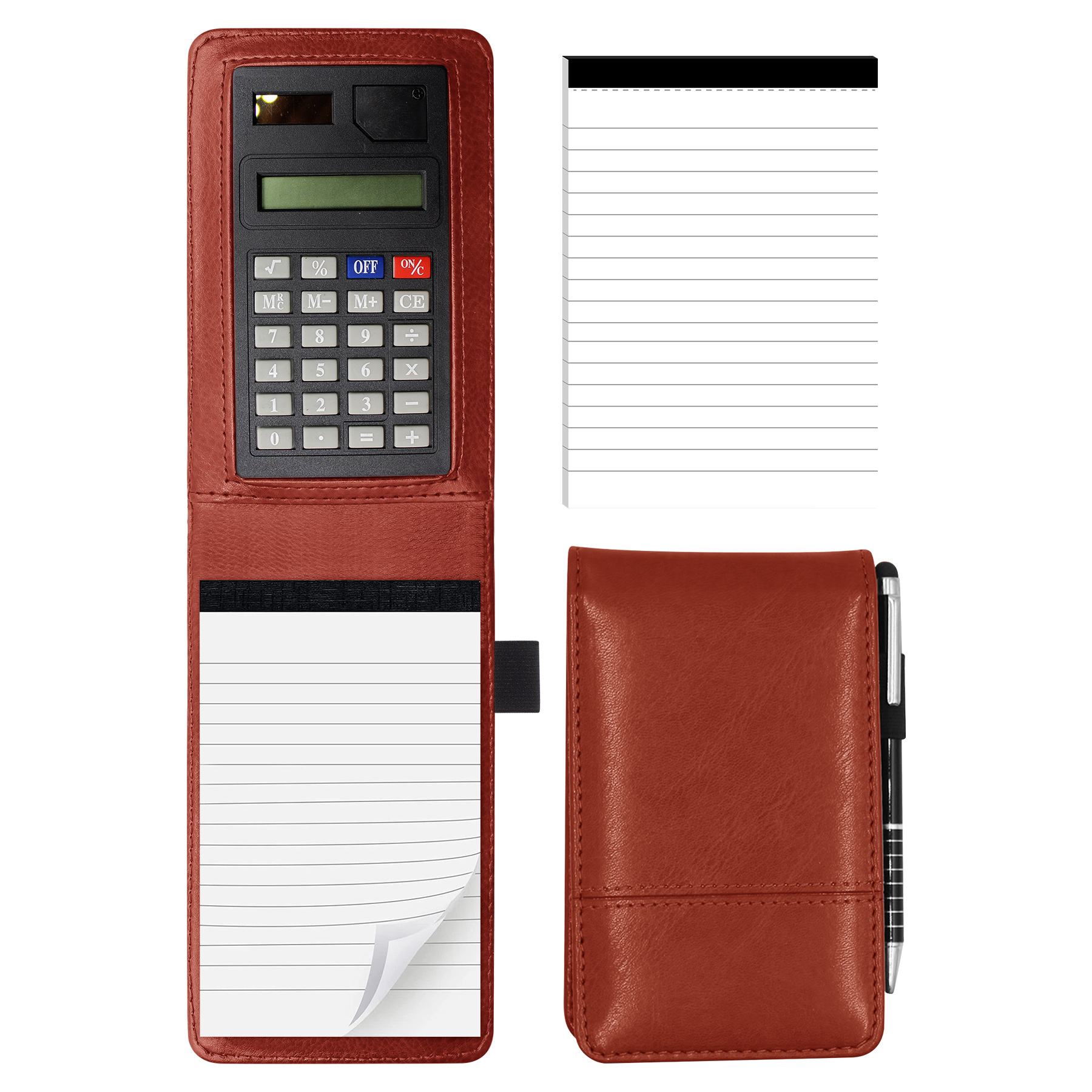 Embossed Pocket A7 PU Memo Notepad With Calculator 6