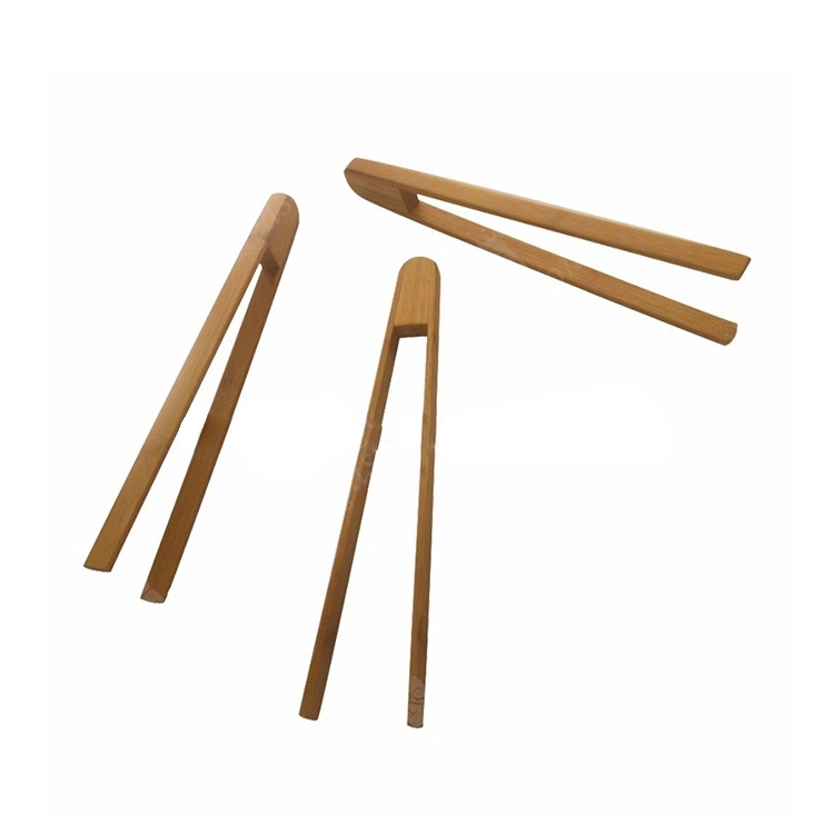 Bamboo Clip Kitchen Tongs 2