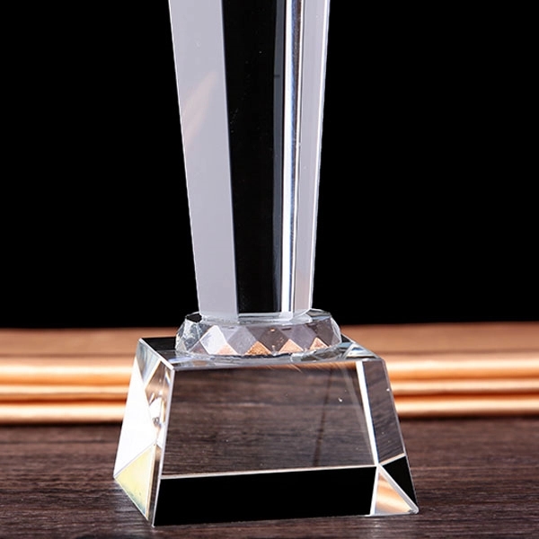 Crystal Thumbs Up Trophy 7