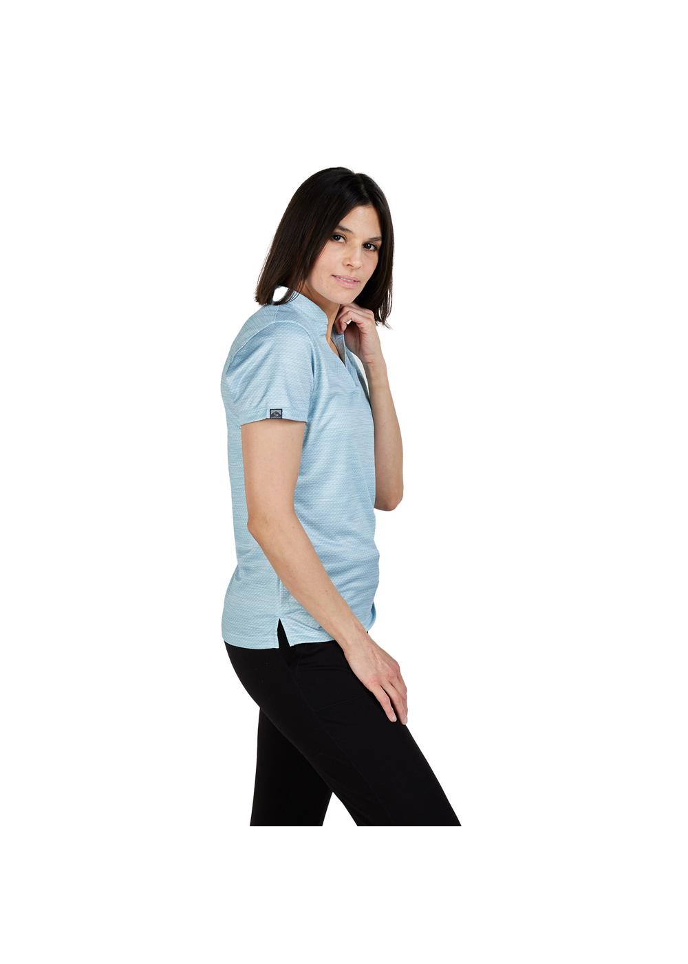 Storm Creek Women's Unwinder Printed Bamboo Short Sleeve Polo 11