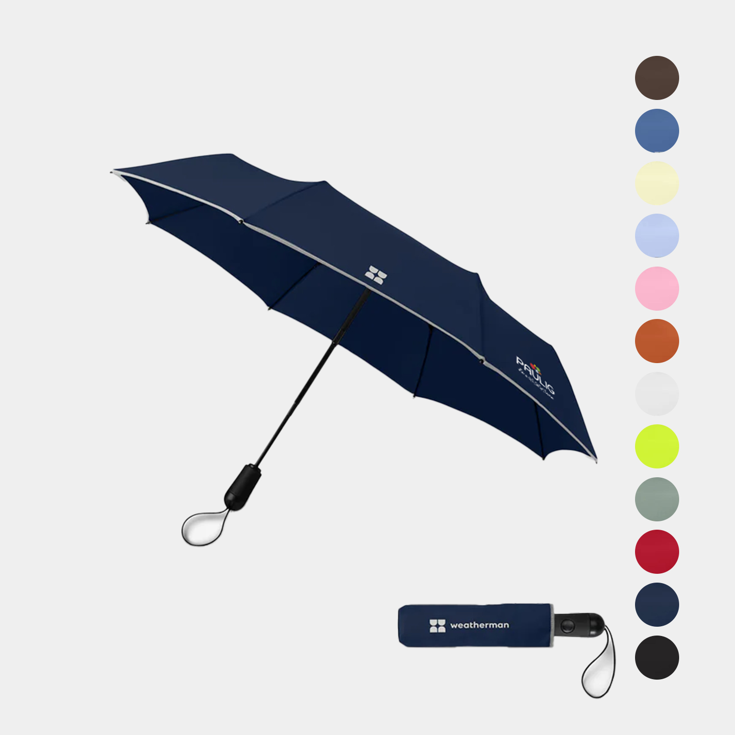 Weatherman® 100% Recycled 42″ arc Travel Umbrella 3