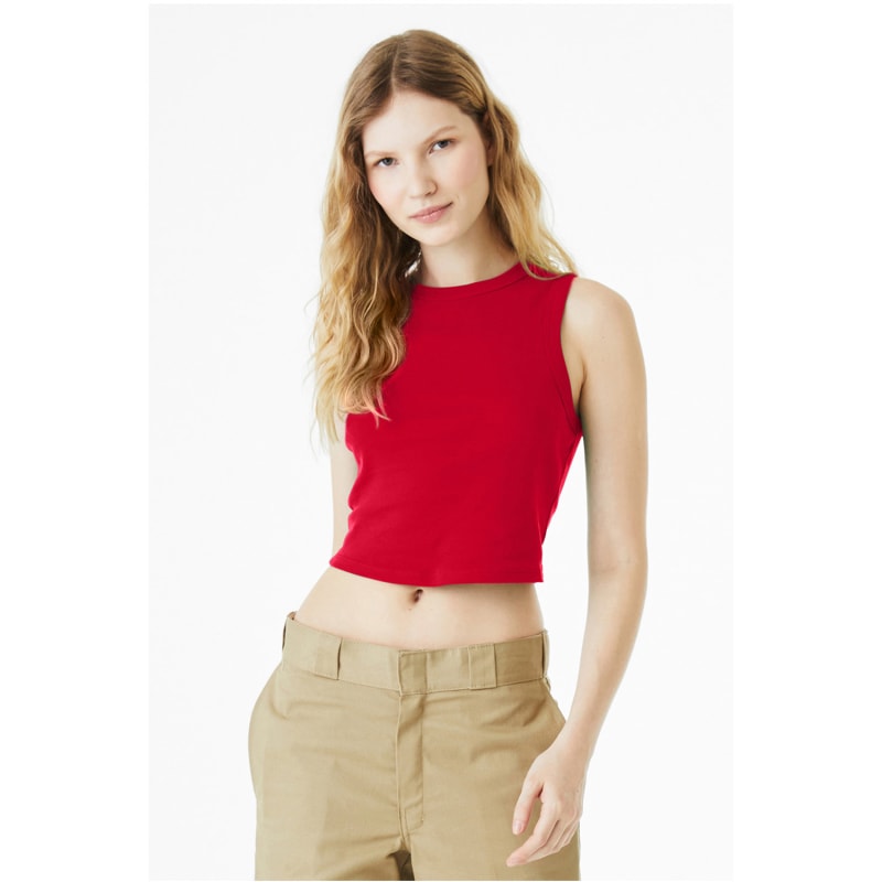 Bella + Canvas Ladies' Micro Rib Muscle Crop Tank 21