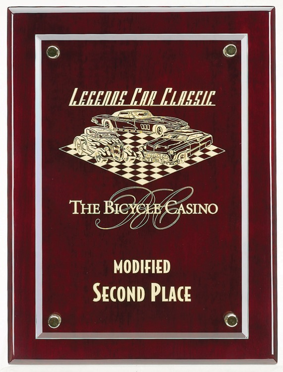 Piano Finished Plaque w/Beveled Glass Top (9"x12") 1