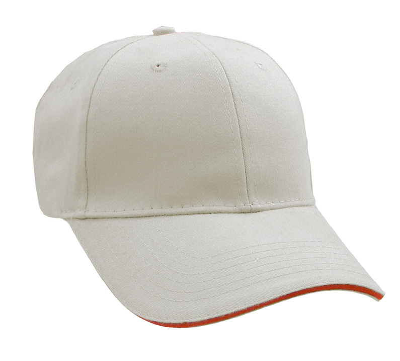 Brushed Cotton Twill Cap w/Sandwich Bill 37
