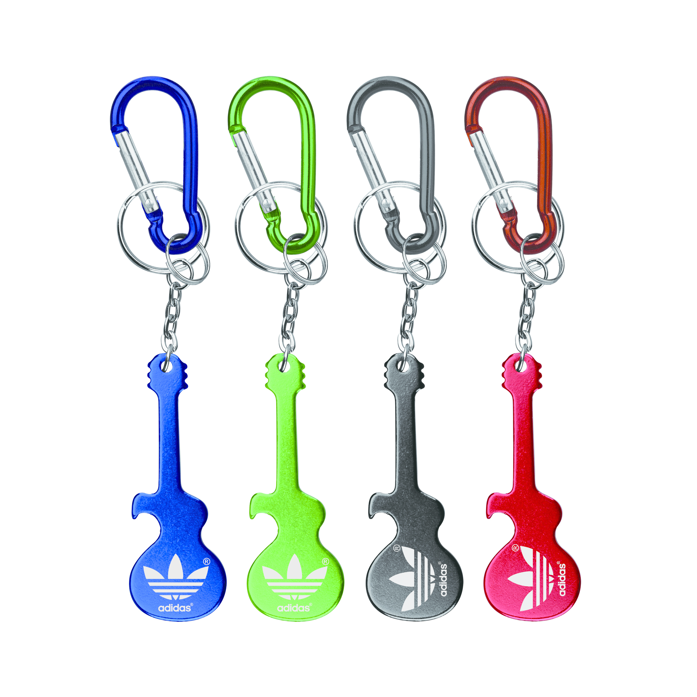 Guitar Shaped Bottle Opener with Key Chain & Carabiner