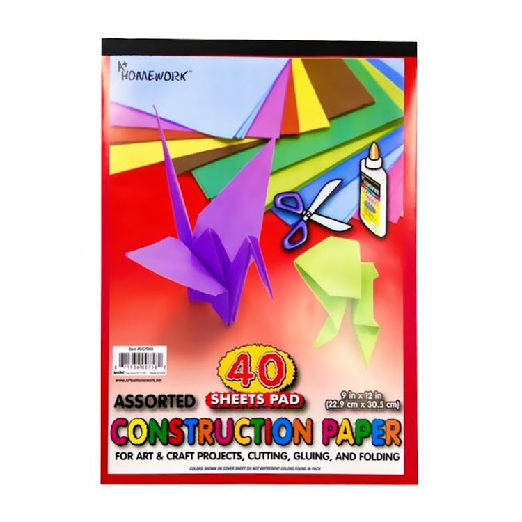 Construction Paper Pads - 40 Sheets 9" x 12" 1