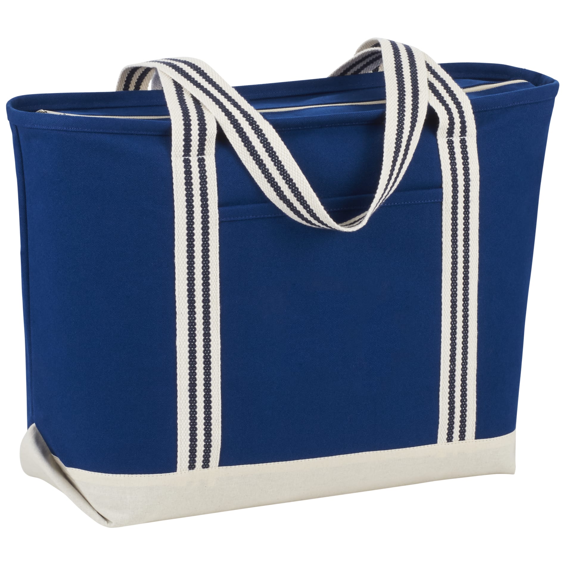 Atlantic Stripe 20oz Cotton Zippered Tote 3