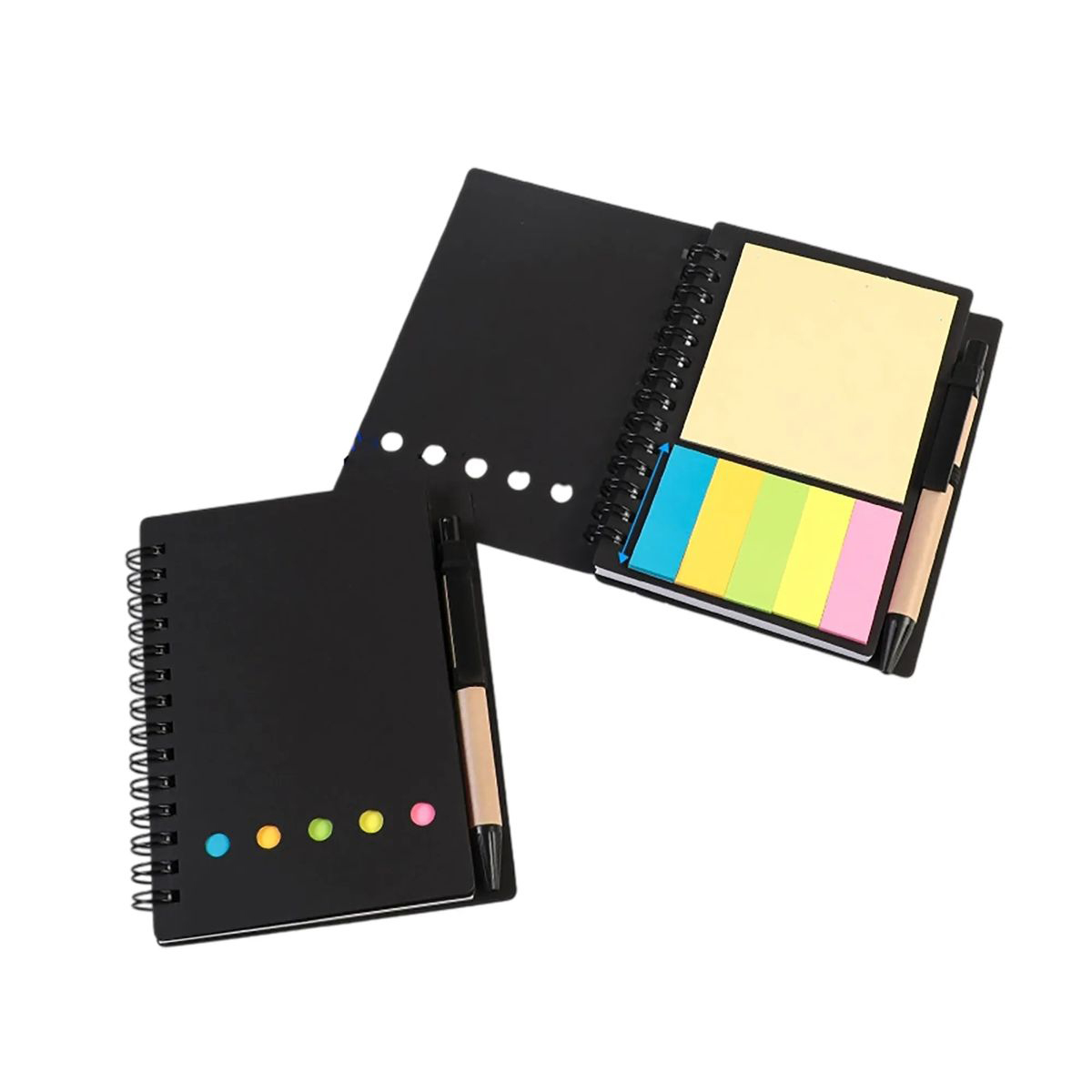 Recycled Cover Notebook with Sticky Notes Set 8