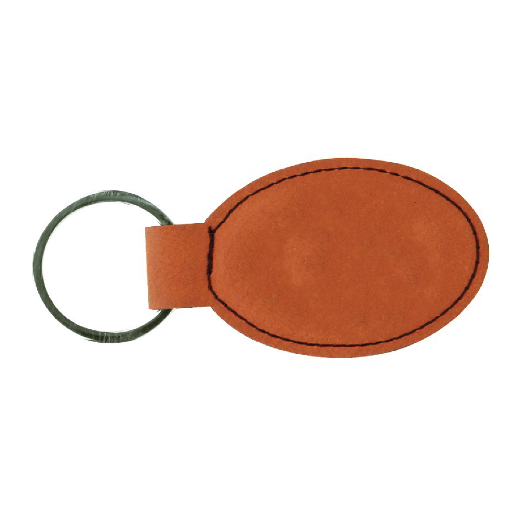 Rawhide Leatherette Oval Keychain 2