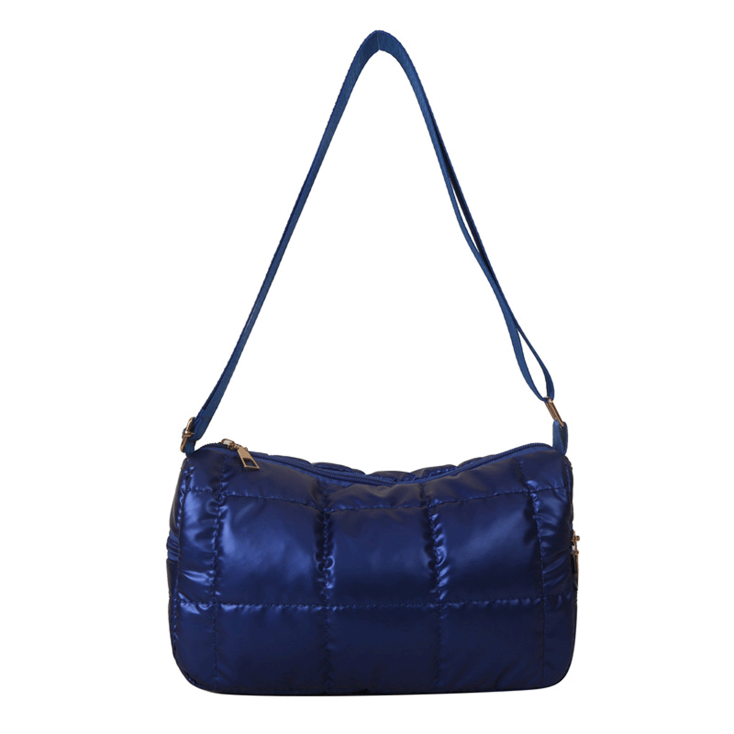 Winter New quilted Grid Small Square Puffer Crossbody Bag 5