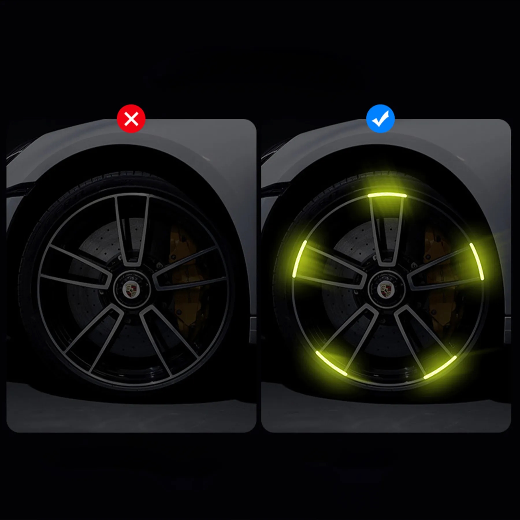 Car Wheel Hub Reflective Sticker 3