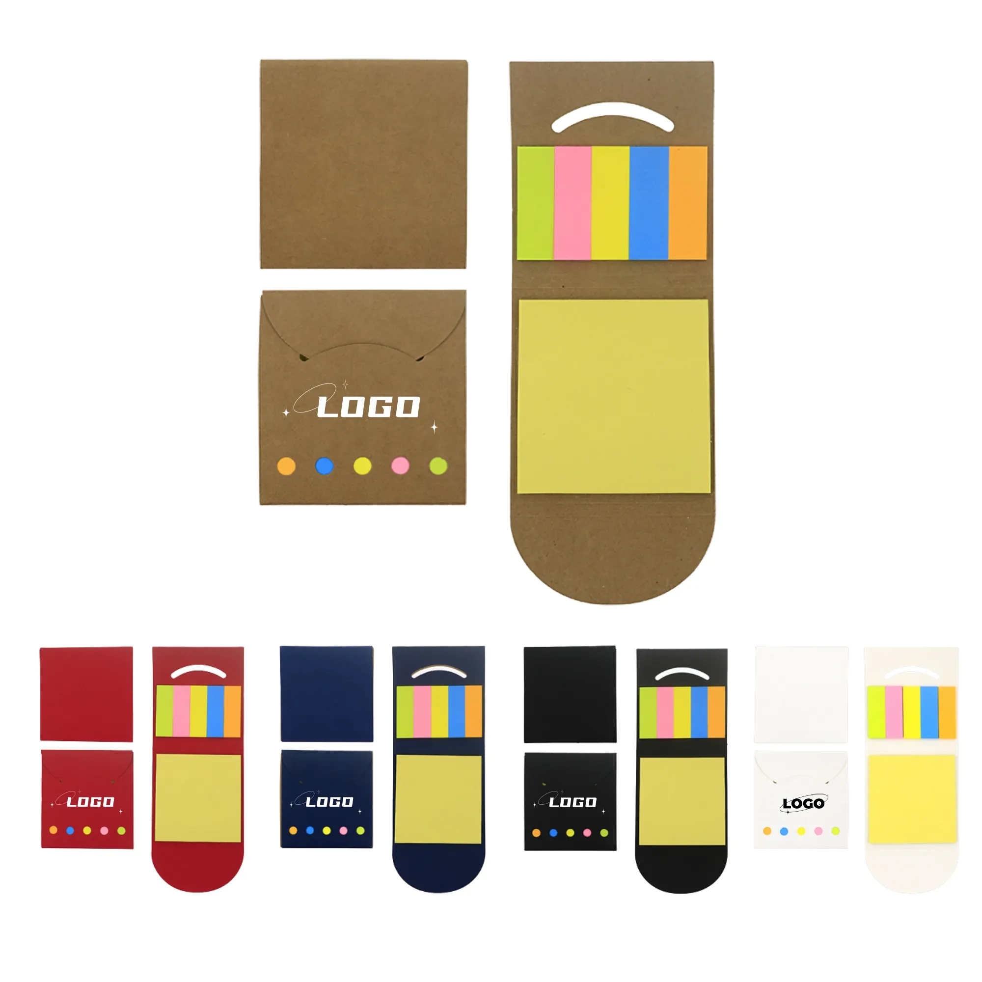 Portable Mini Sticky Note Book With Kraft Box