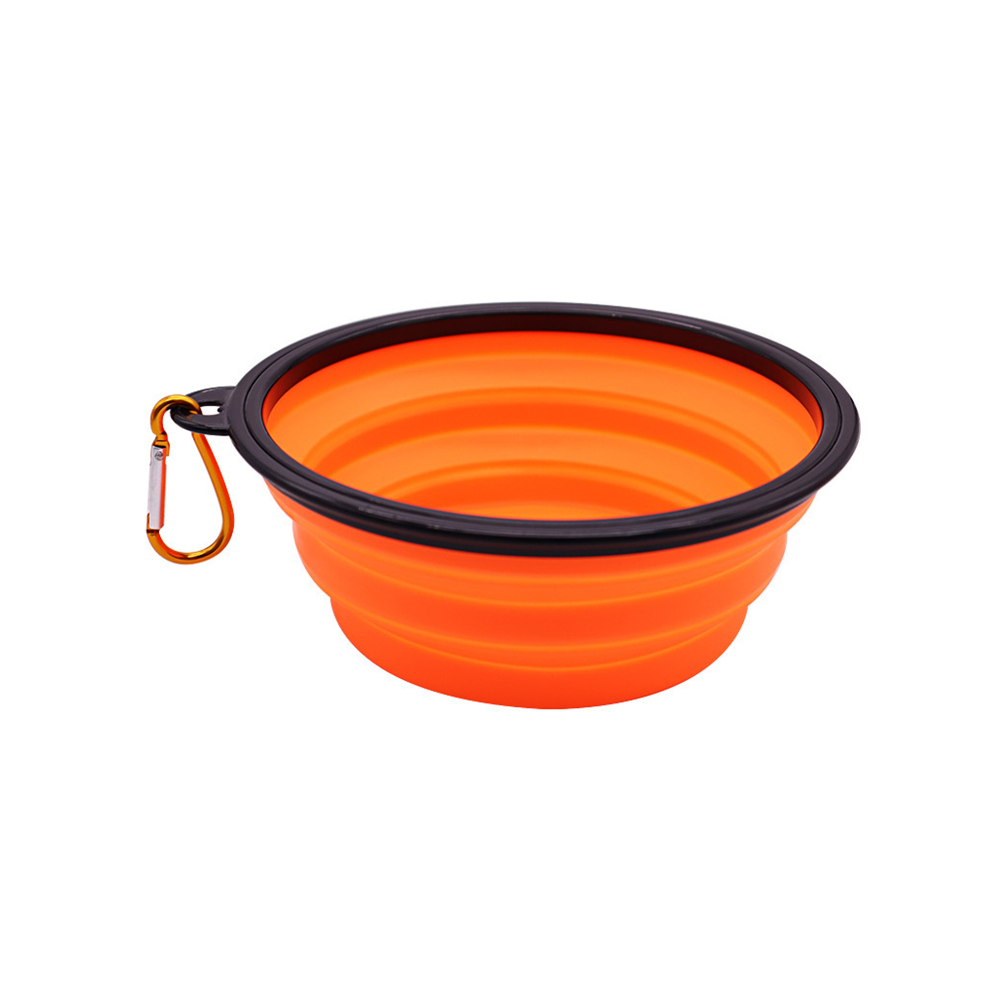TPE Pet Collapsible Feeding Bowl With Carabiner 5" x 3.5" x 2" 11
