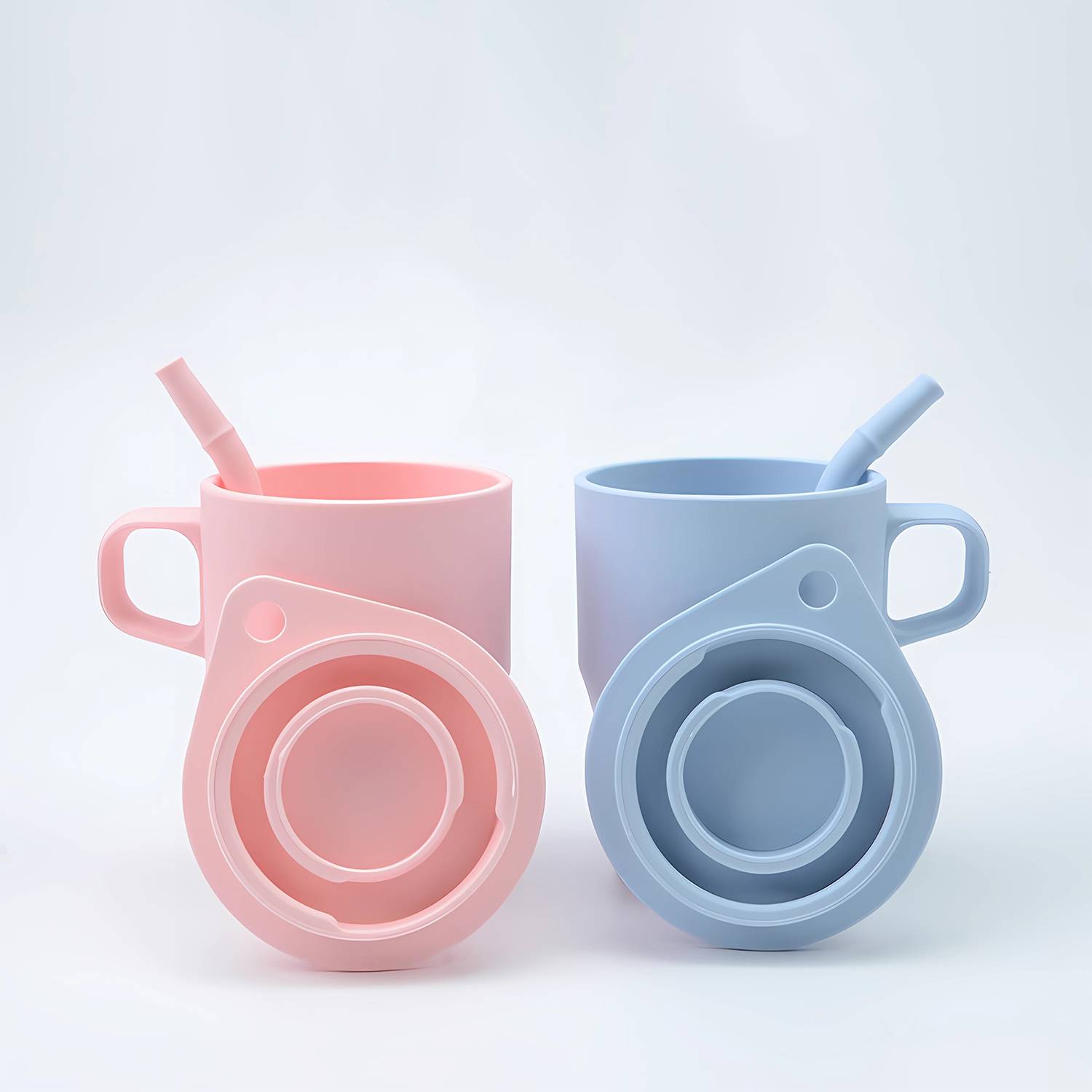 Silicone Foldable Cups W/ Straw 3