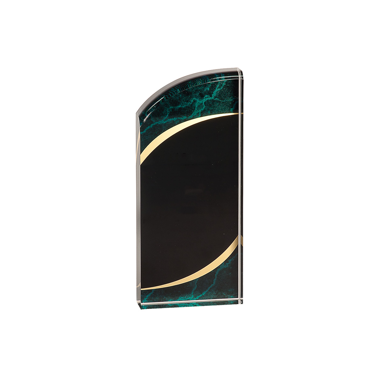 3" x 8" Green Marble Rounded Acrylic Award 2