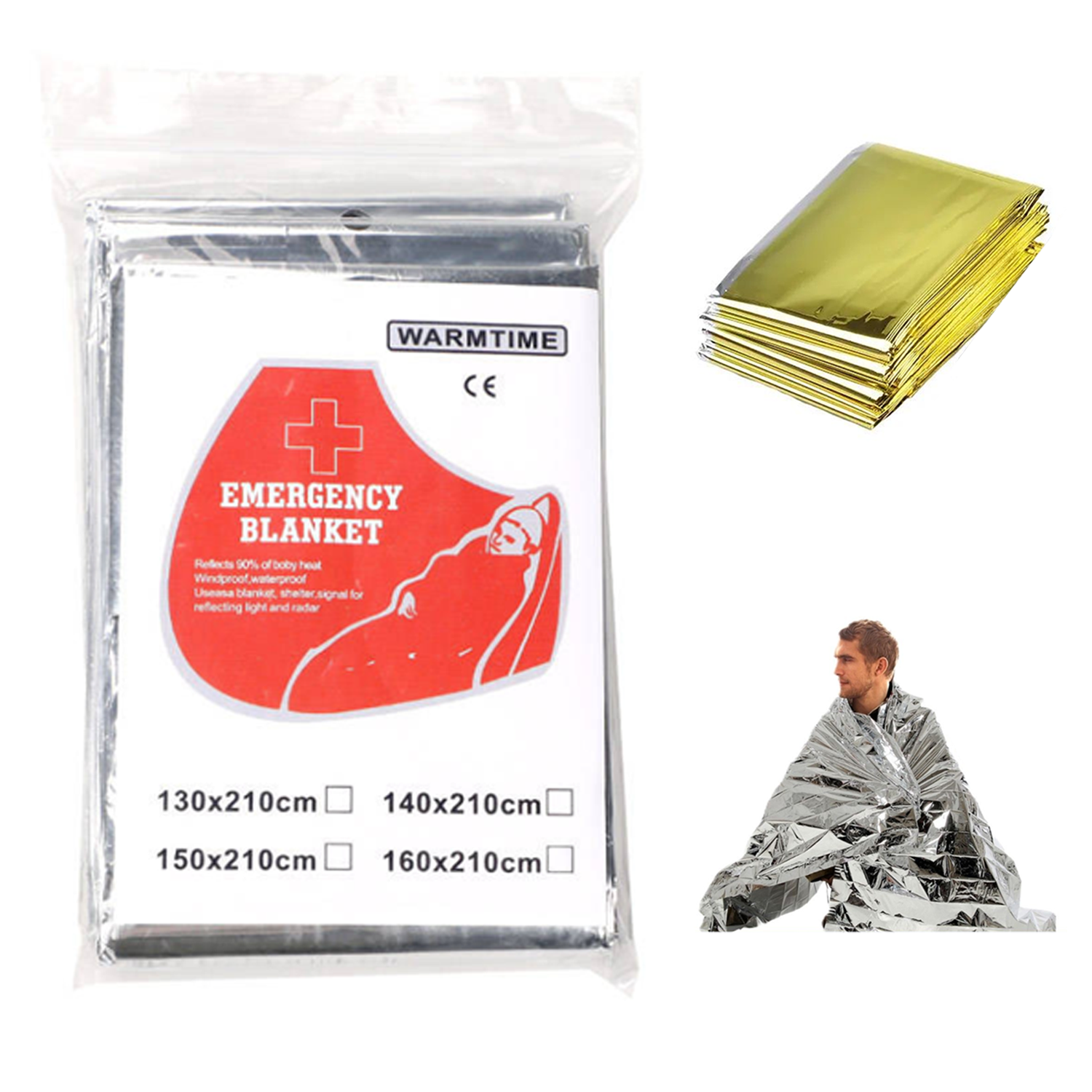 Reflective Aluminum Foil Emergency Survival Blanket 5