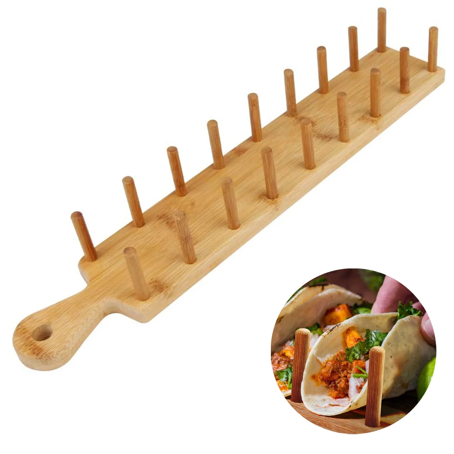 Bamboo Taco Tray 4