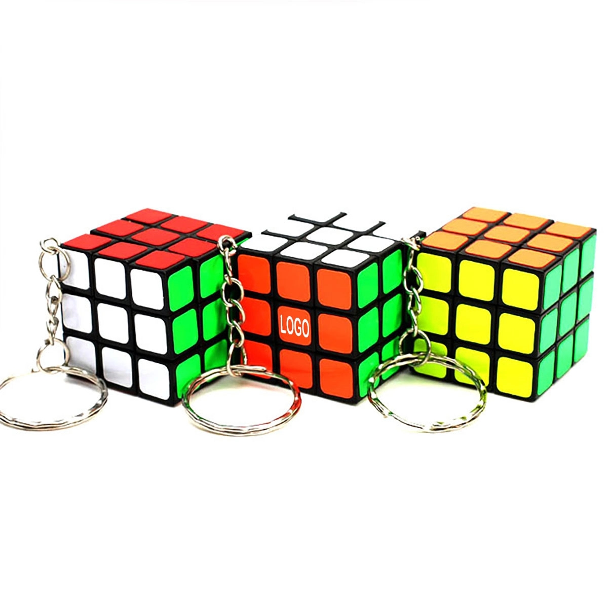 Puzzle Cube With Keychain 2