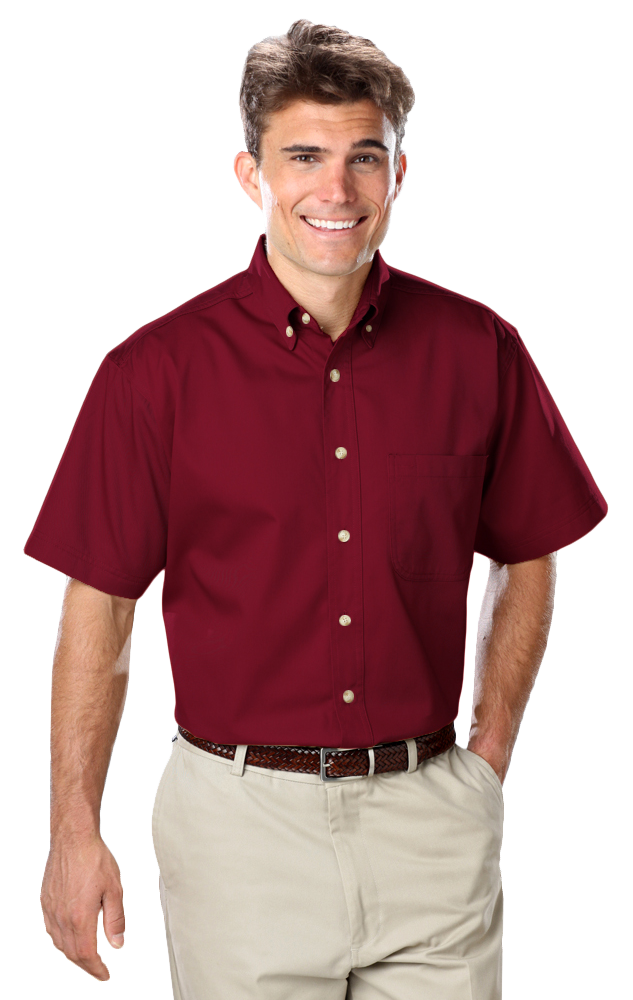 Men's S/S 100% Cotton Twill Shirt 13