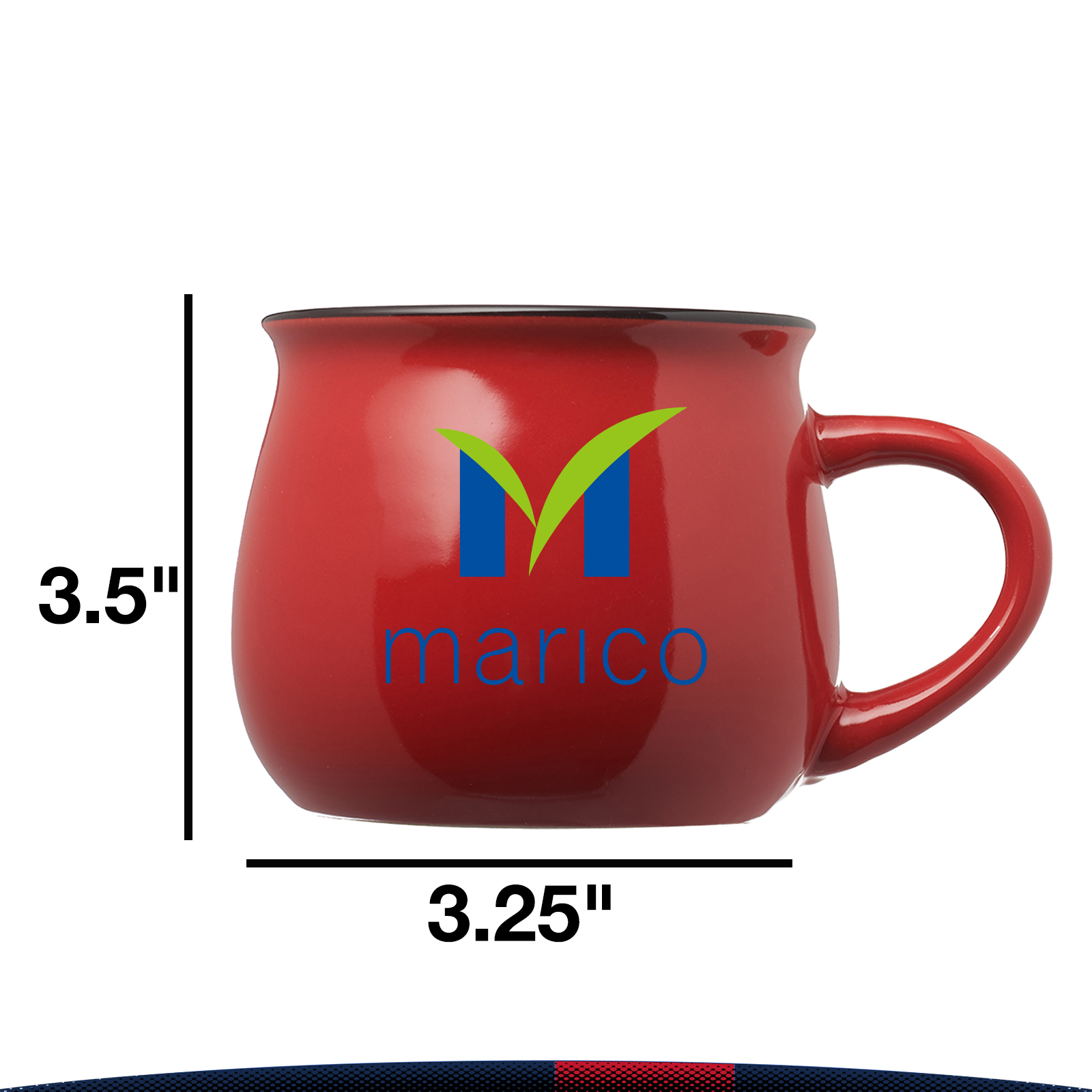 12 oz. Glimp Two Tone Pottery Mugs 7