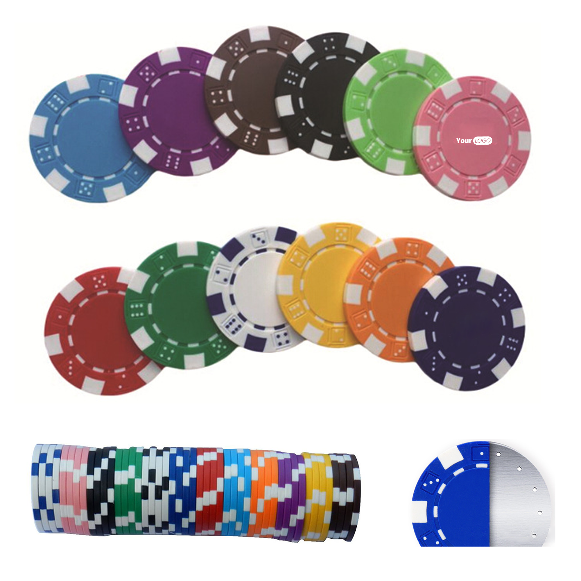 Multicolor ABS Poker Chips - Durable & Vibrant 2