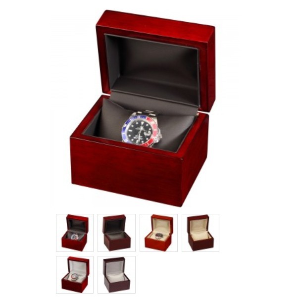 Wood Grain Finish Single Watch Box 1
