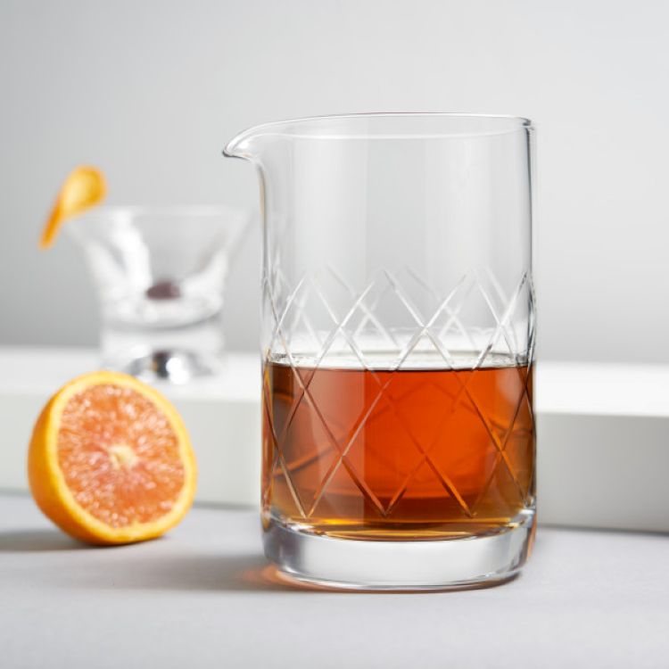 Viski® Large Cut-Crystal Mixing Glass 12