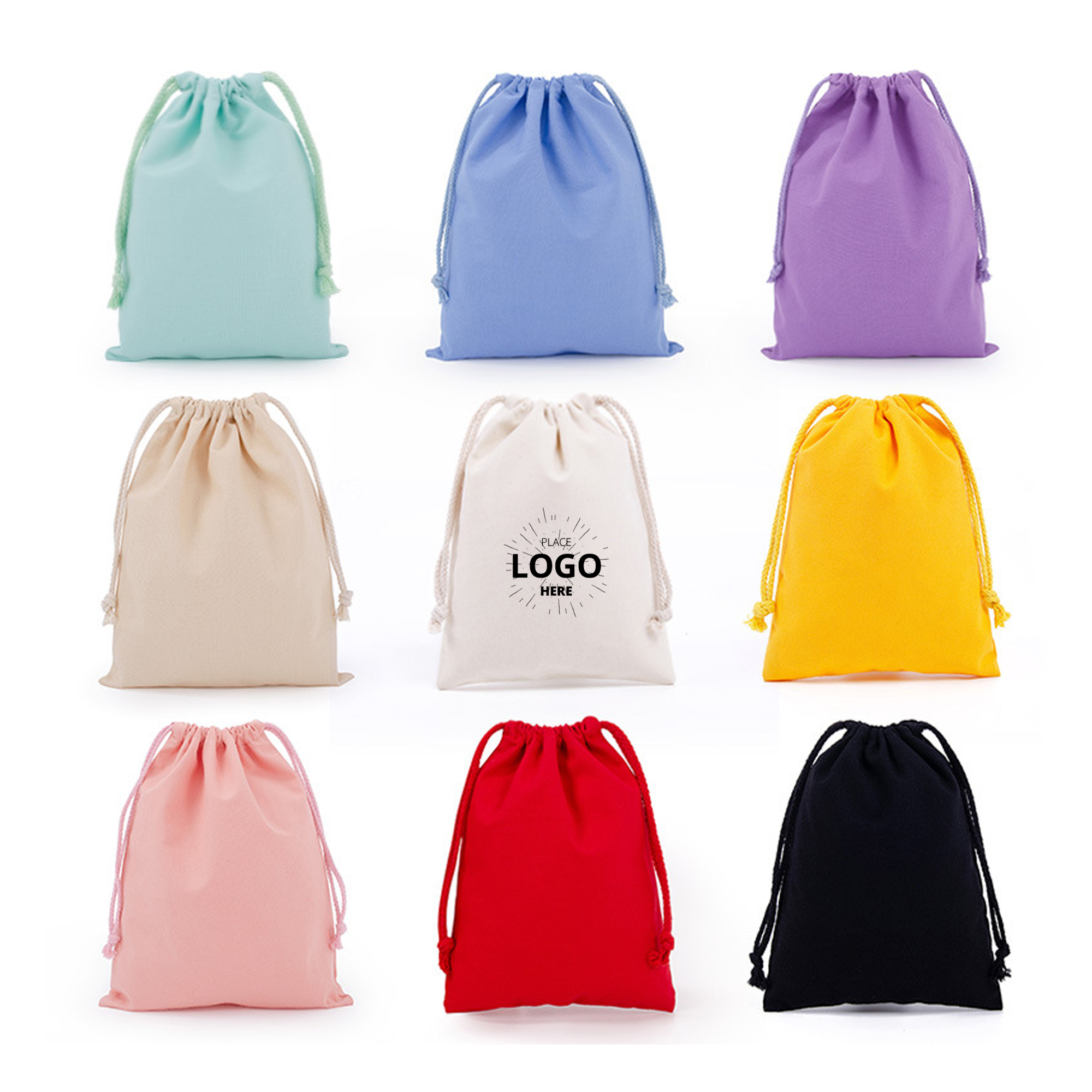 Reusable Cotton Drawstring Bag 2