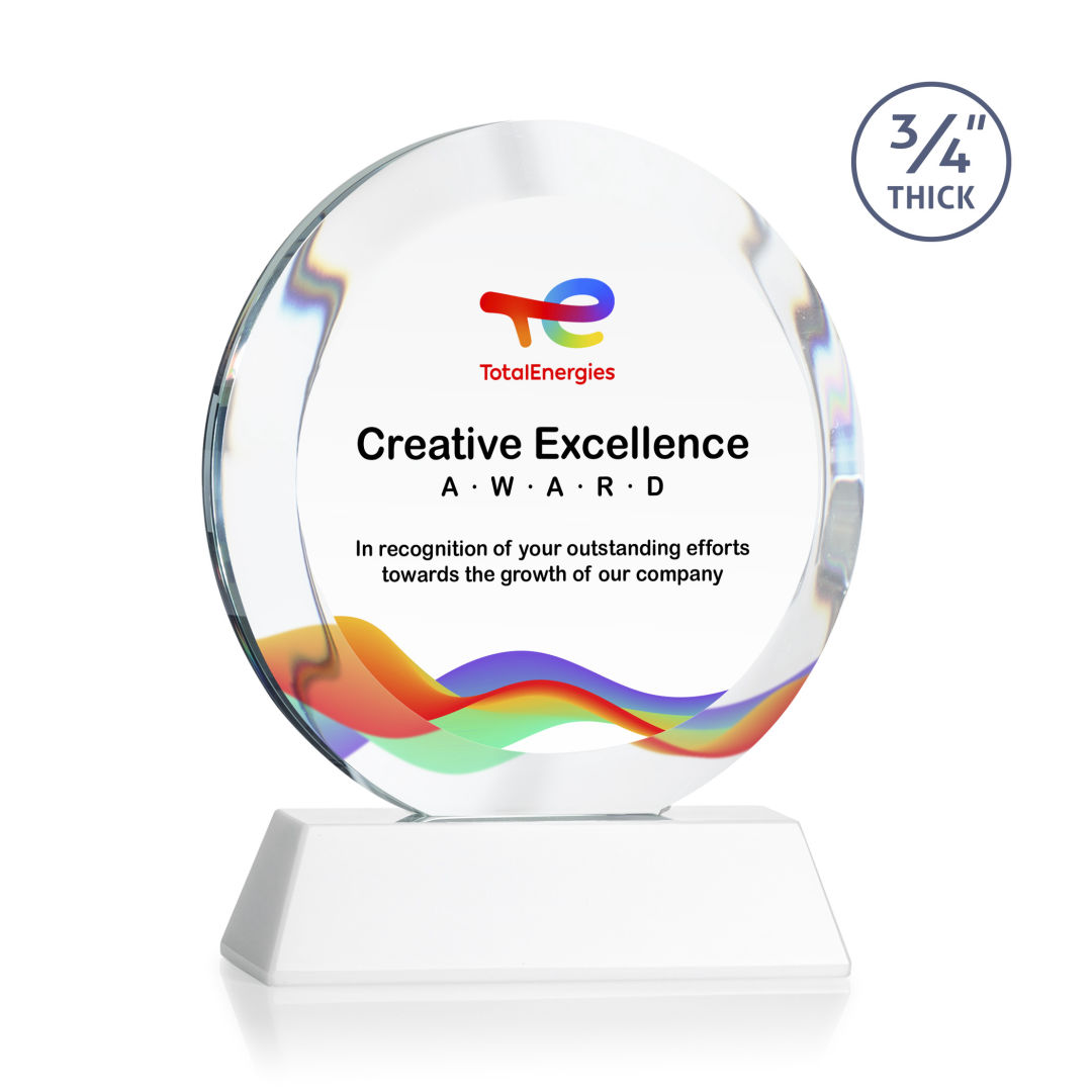 Gibralter VividPrint™ Award on Newhaven Base - White 10