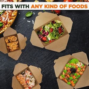 30Oz Disposable Kraft Take-Out Box 2