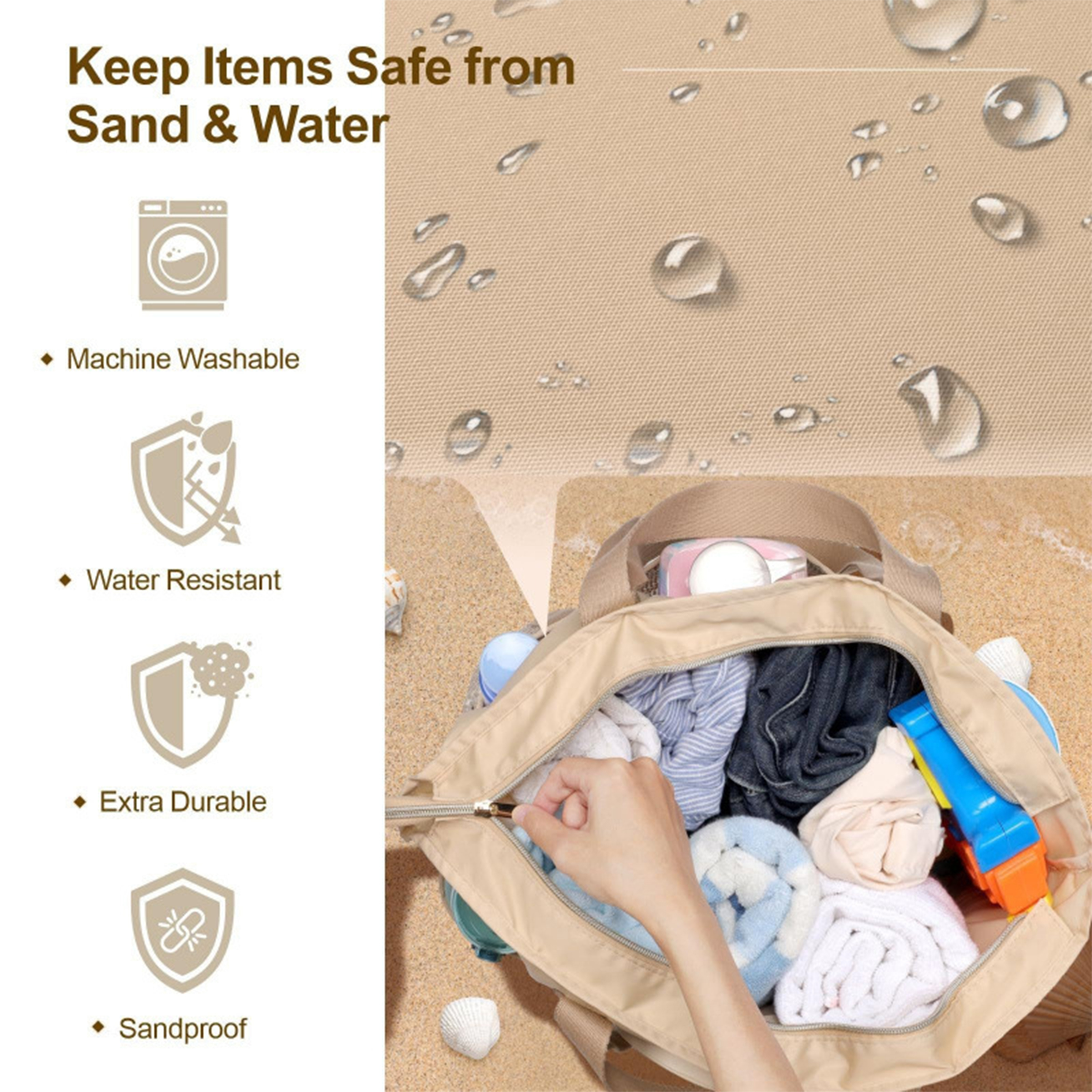 Nylon Waterproof Travel Beach Bag 7