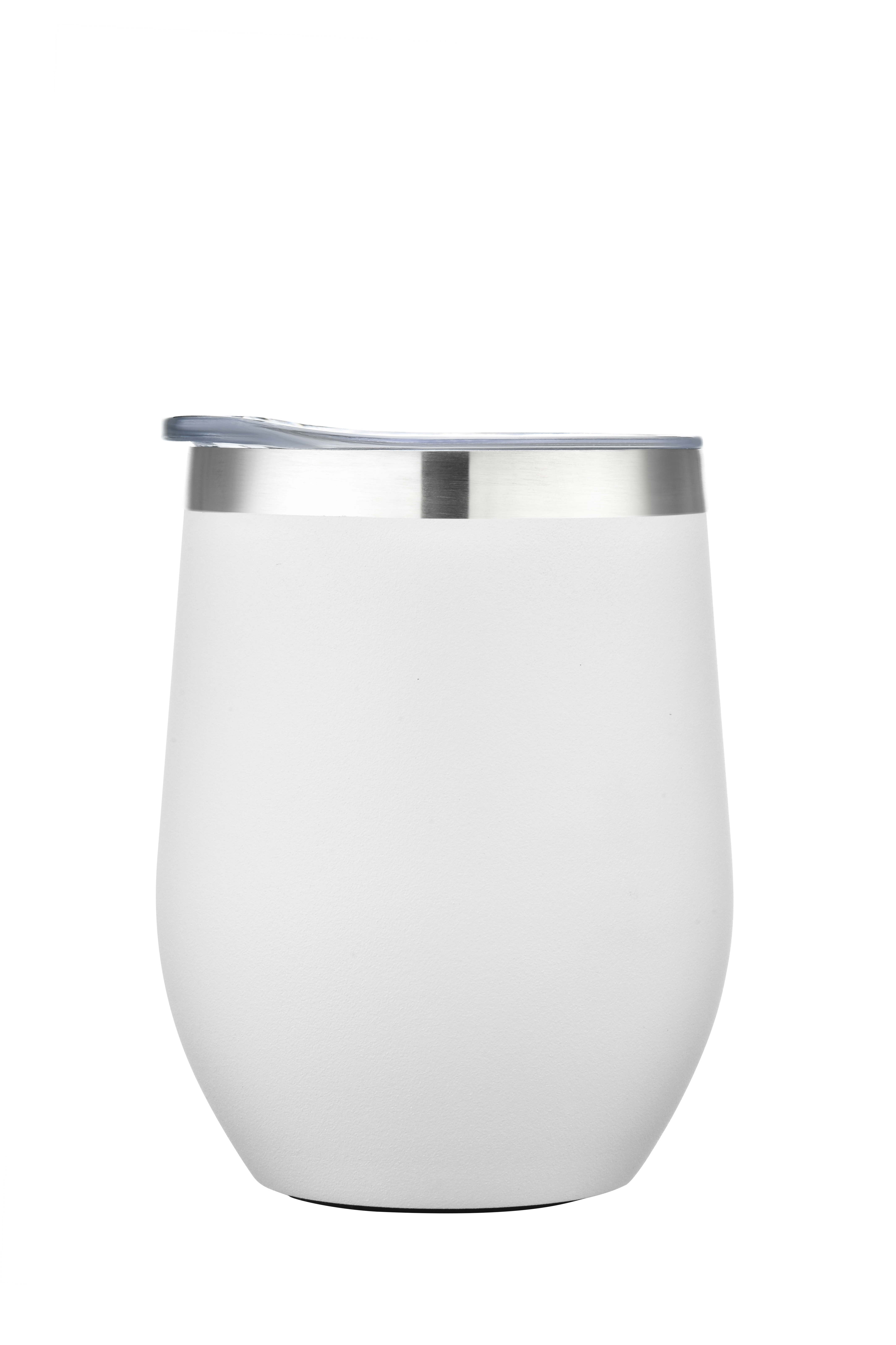 Endura 12 oz White Double Wall SS Vacuum Wine Cup 3