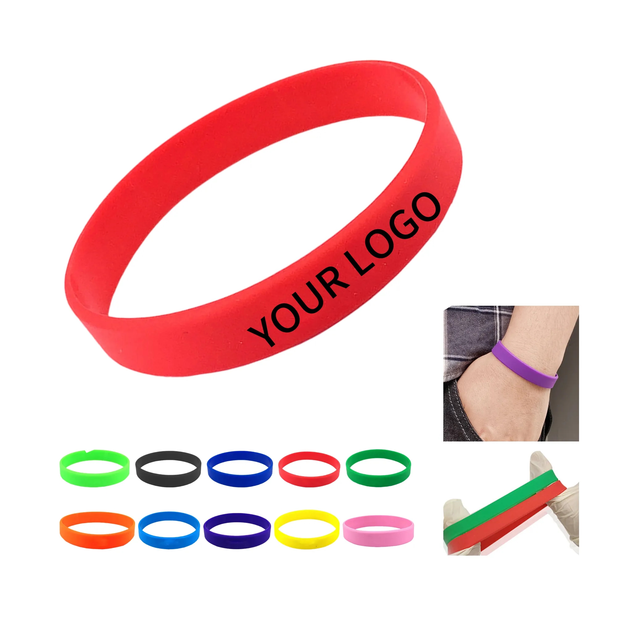 Durable 8 Inch Silicone Bracelet 2