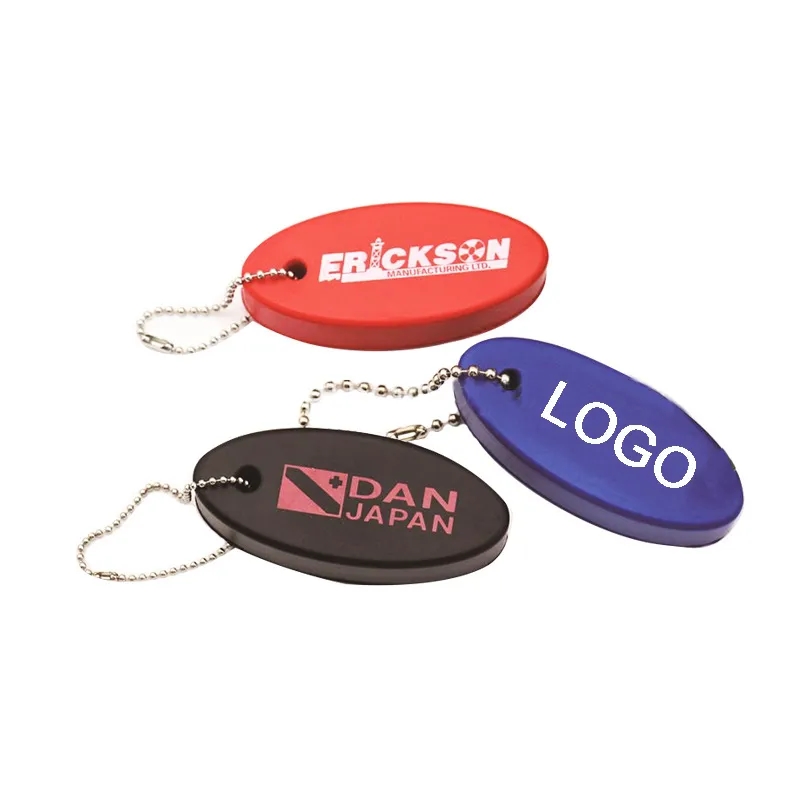 Oval PU Float Keychain 2