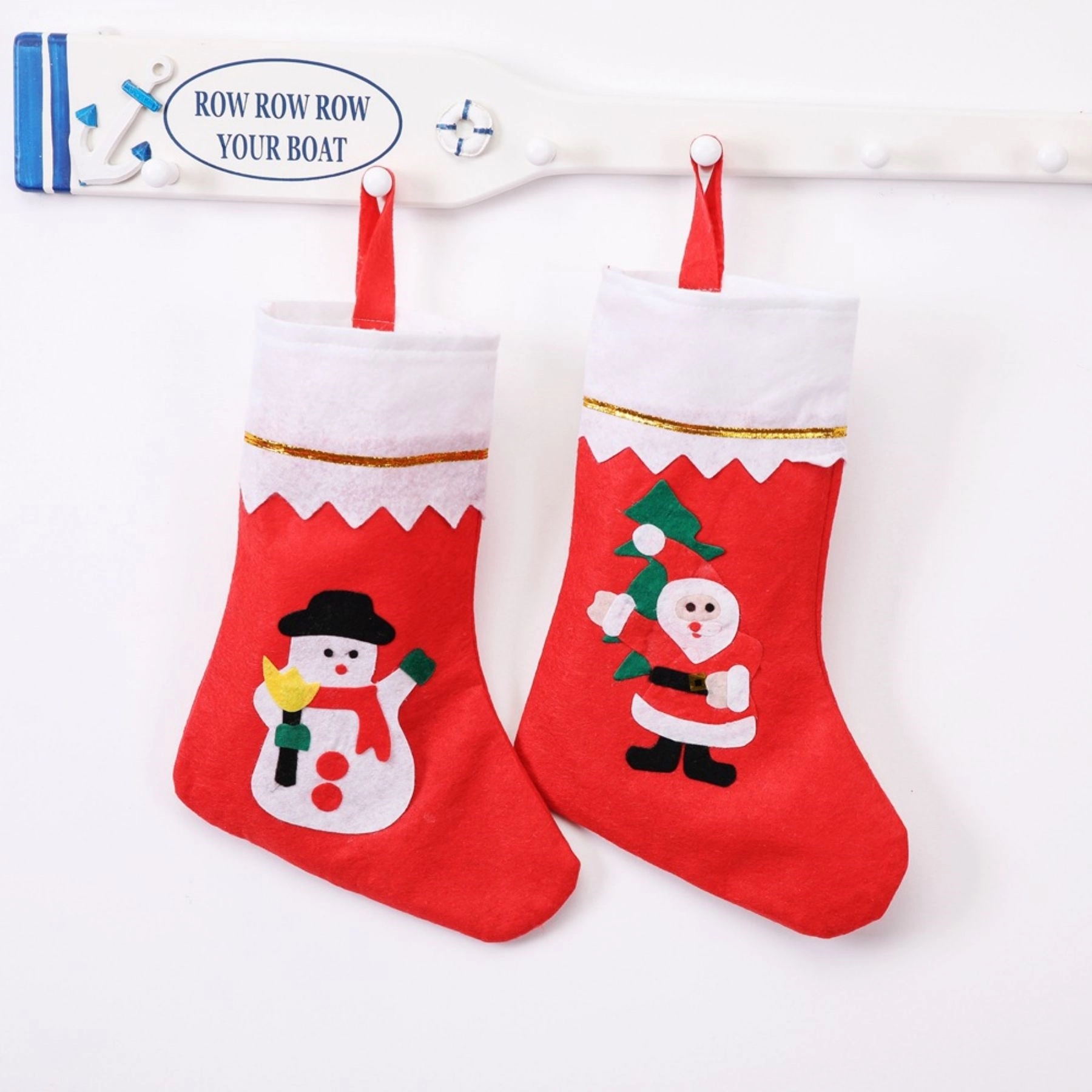 Santa Snowman Tree Christmas Xmas Stockings Ornaments 1