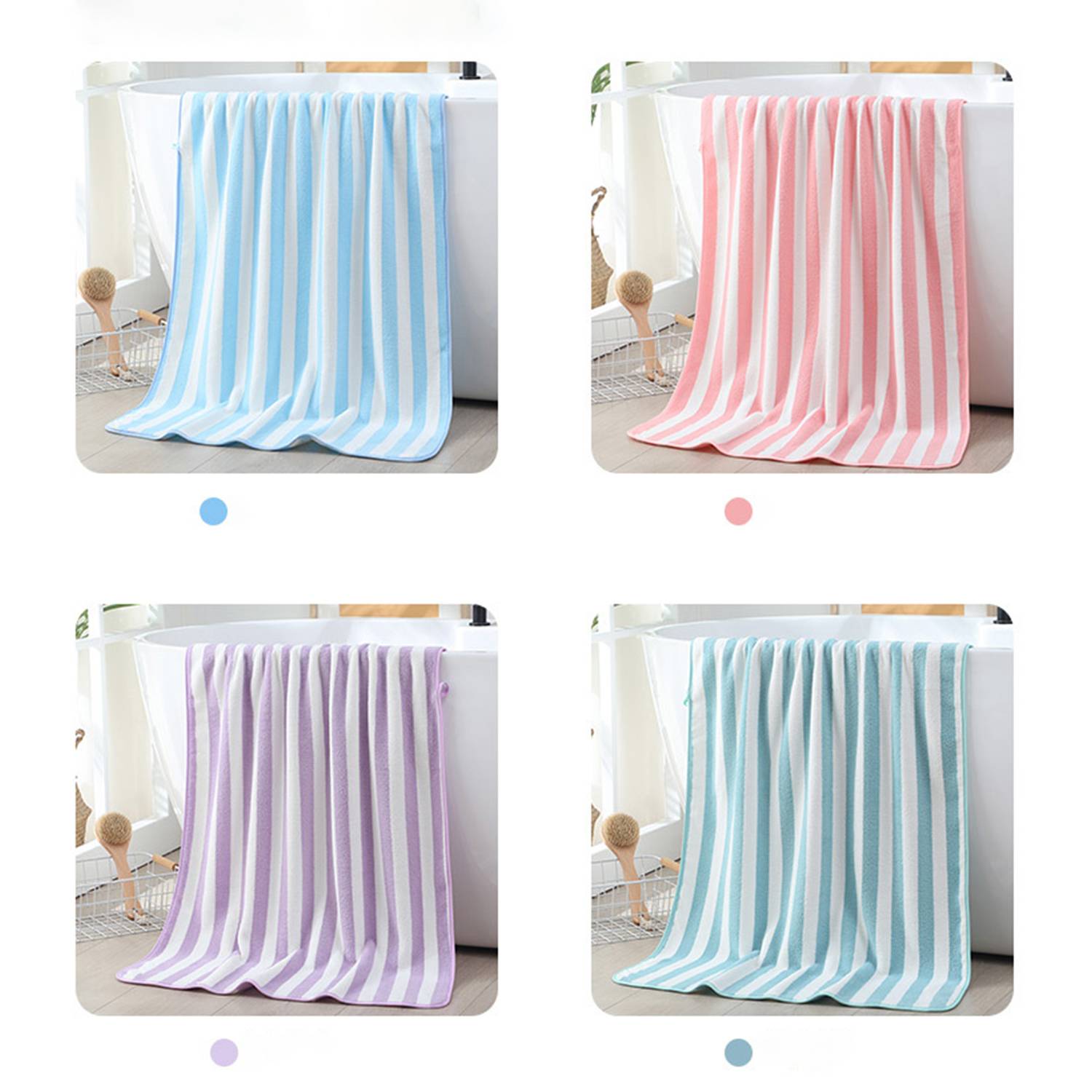 Colorful Striped Bath Towel 3