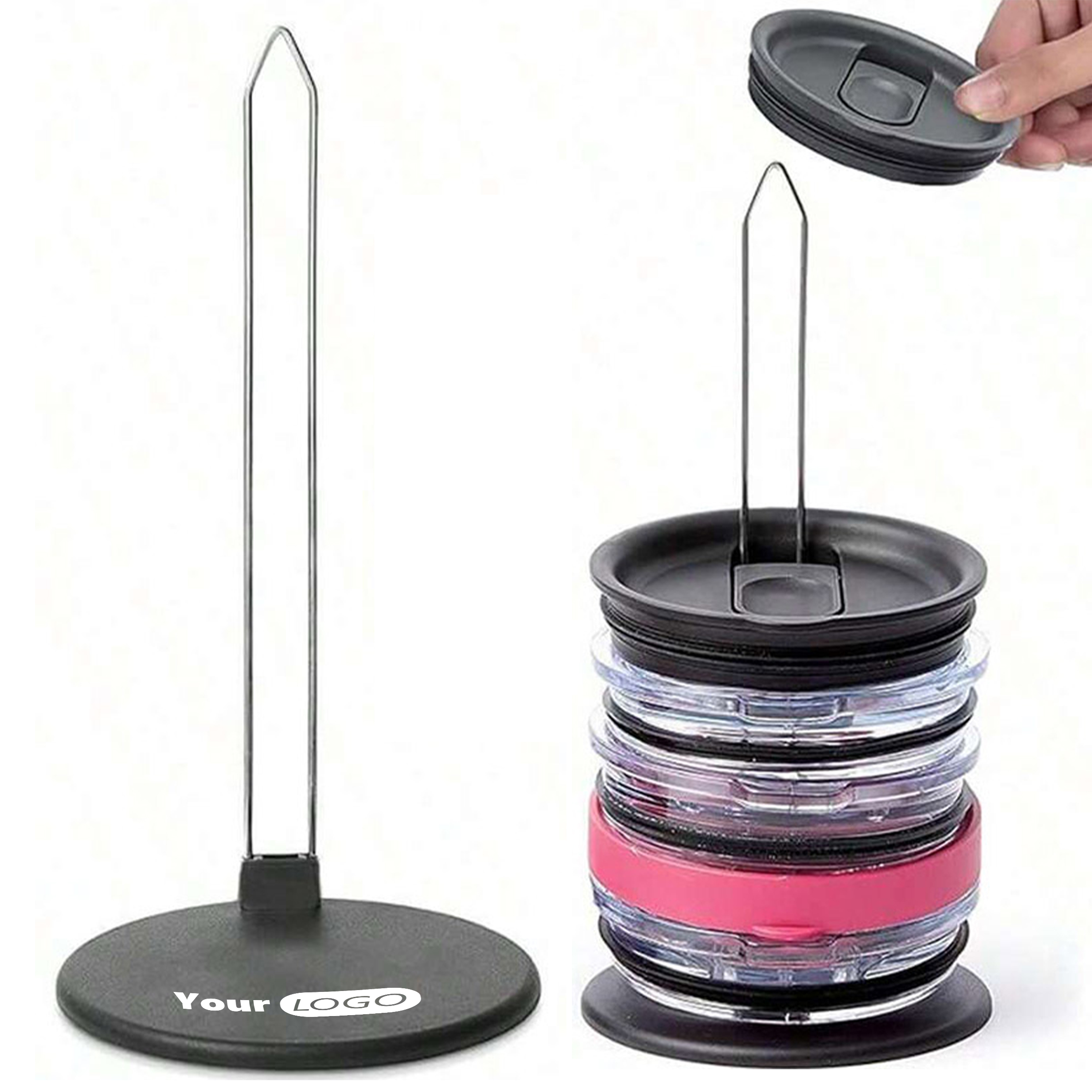 Plastic Vertical Cup Lid Storage Rack 4