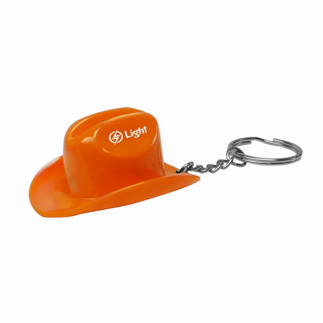 Plastic Cowboy Hat Bottle Opener Keychain 3