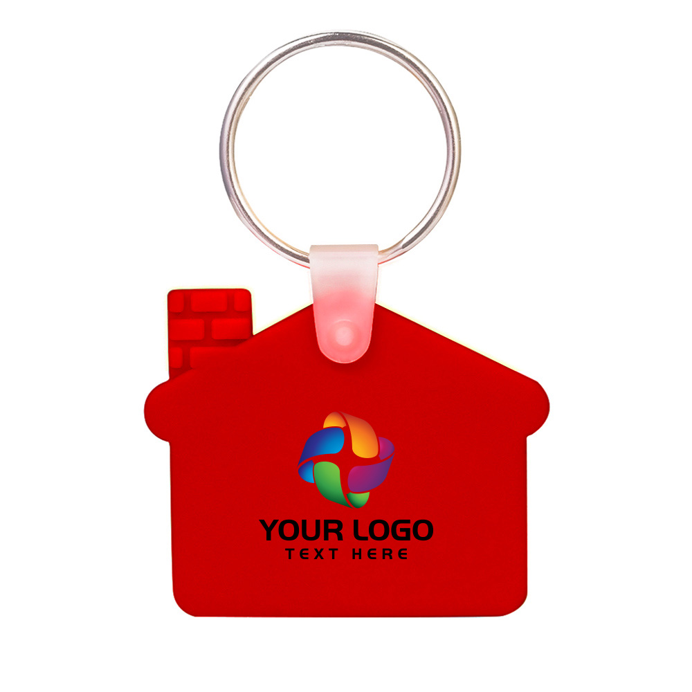 Custom House Shaped Silicone Keychain 14